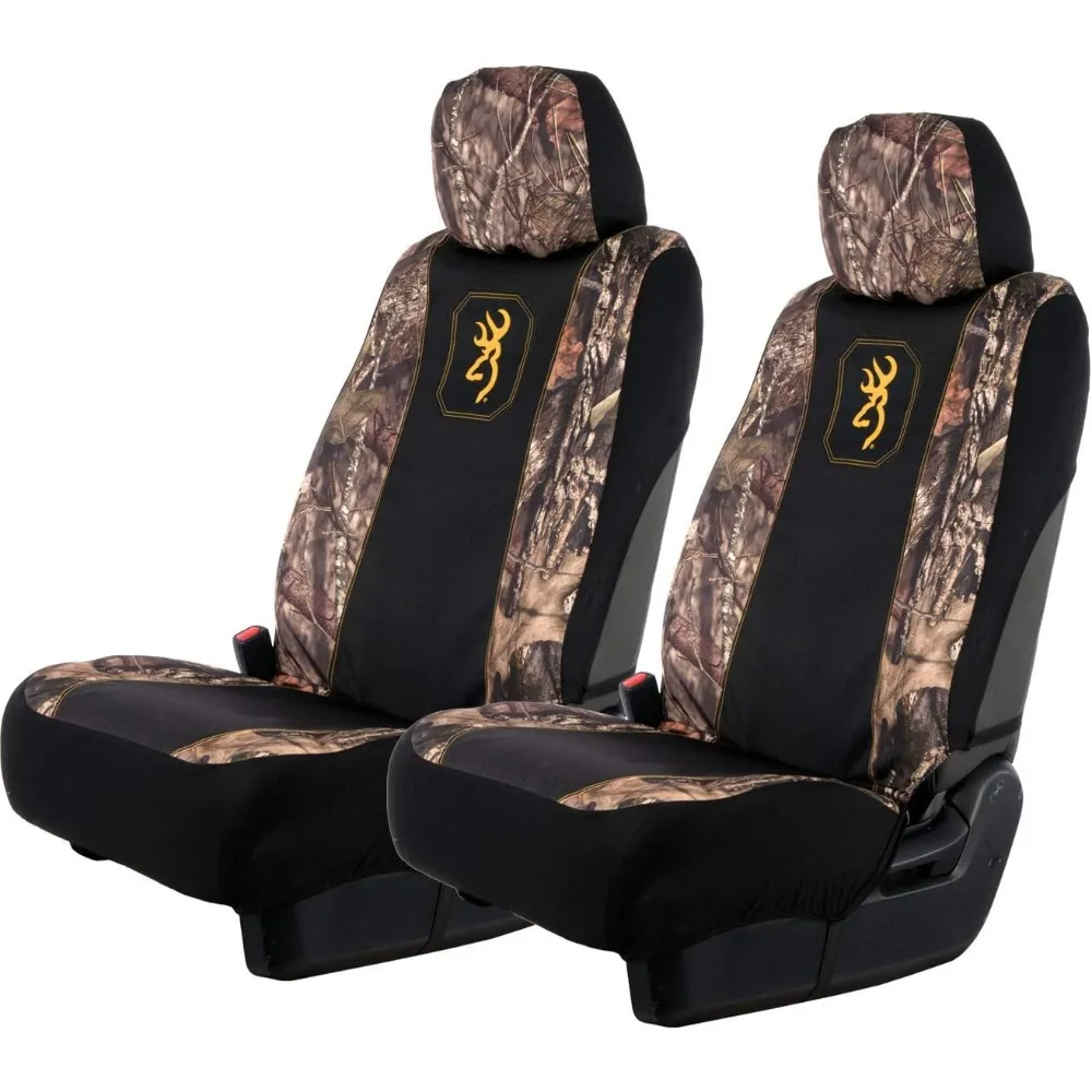 

Mossy Oak Break-Up Country Water-Resistant Front and Bench Seat Covers for Cars, Trucks, and SUVs - Pack of 2