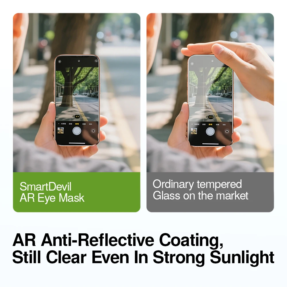 SmartDevil Folia Ochronna z Powłoką Antyrefleksyjną ze Szkła Hartowanego do iPhone 17 Pro Max 17 Pro, Ochrona Oczu, Folia AR do iPhone Air 16 Pro — zdjęcie produktu 2
