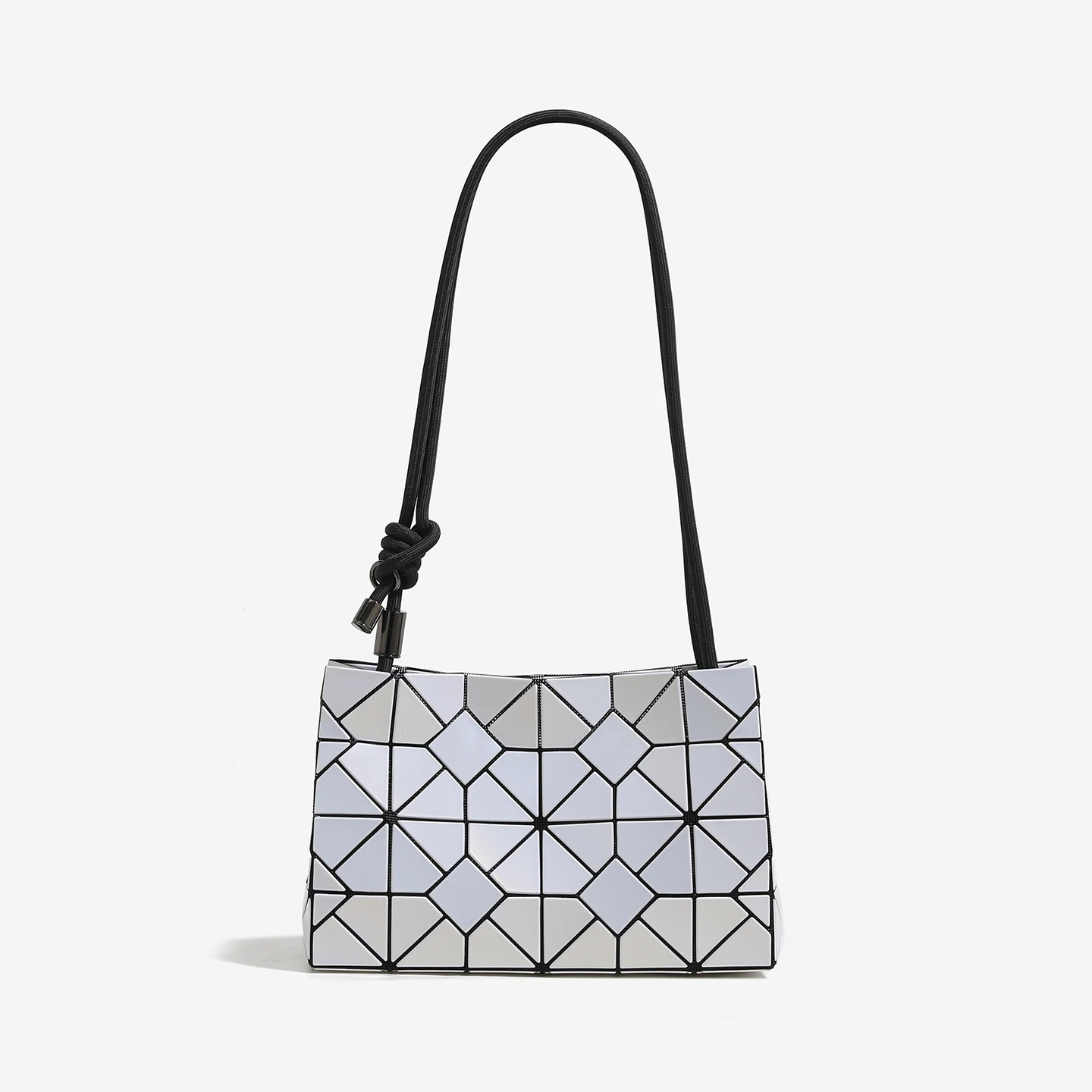 Bolso de Hombro/Bandolera/De Axila de Gran Capacidad con Cordón y Diseño Geométrico de Rombo, Novedad de Primavera y Verano