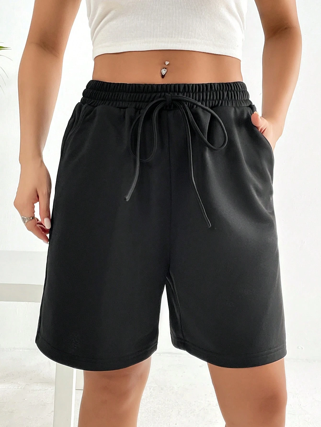 الصلبة اللون الخصر جيوب مائلة القطن الخالص عالية الجودة الرياضة عارضة أزياء السراويل النساء الشارع الشهير السراويل السراويل