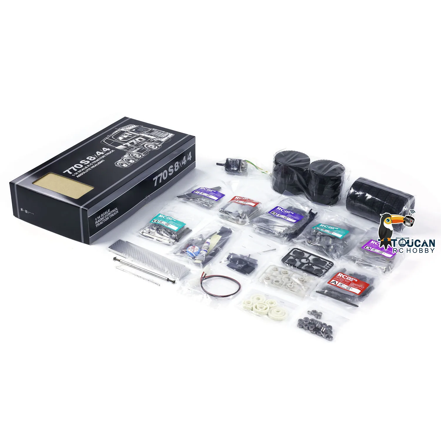 

8X4 1/14 TMY 770S RC Трактор Грузовик 56371 Радиоуправляемая модель автомобиля Комплект 3-скоростного двигателя коробки передач в разобранном виде DIY игрушка TOUCAN HOBBY