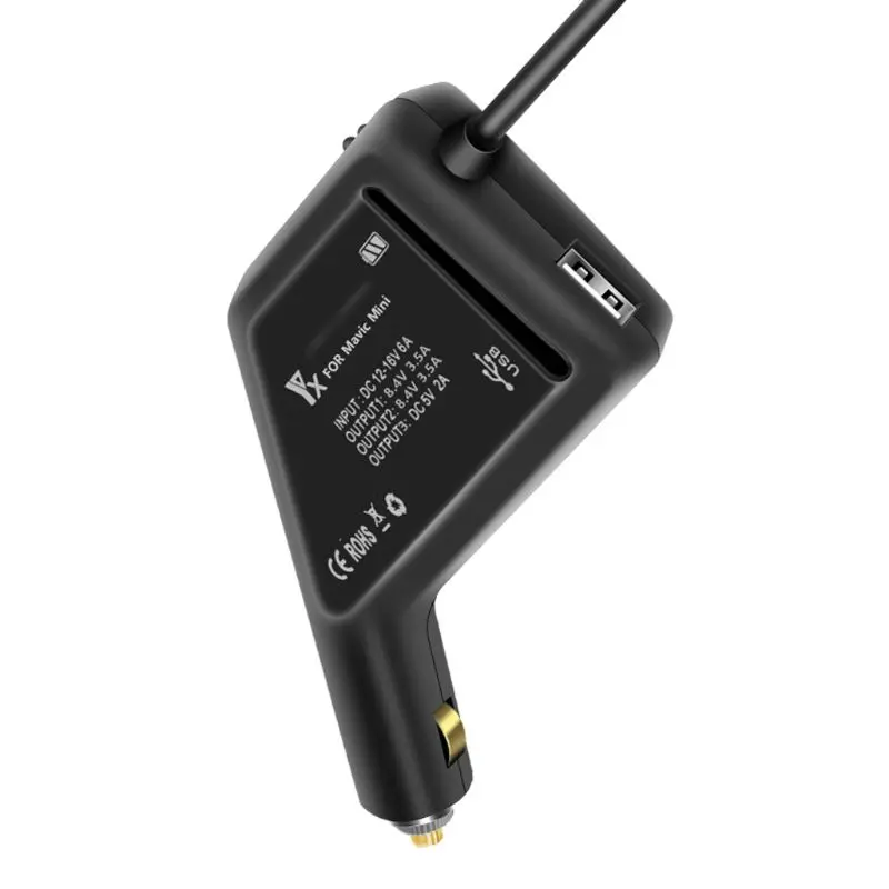 Battery Car Adapter Quick Support Batteries & Remote Controller Charging Together Easy Operation Durable