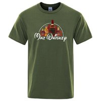 Summer Men's T-shirt 100% Cotton Funny Malt Whiskey Print Summer Loose O-neck Cool T Shirt for Men Short Sleeve T-shirt Male Tee