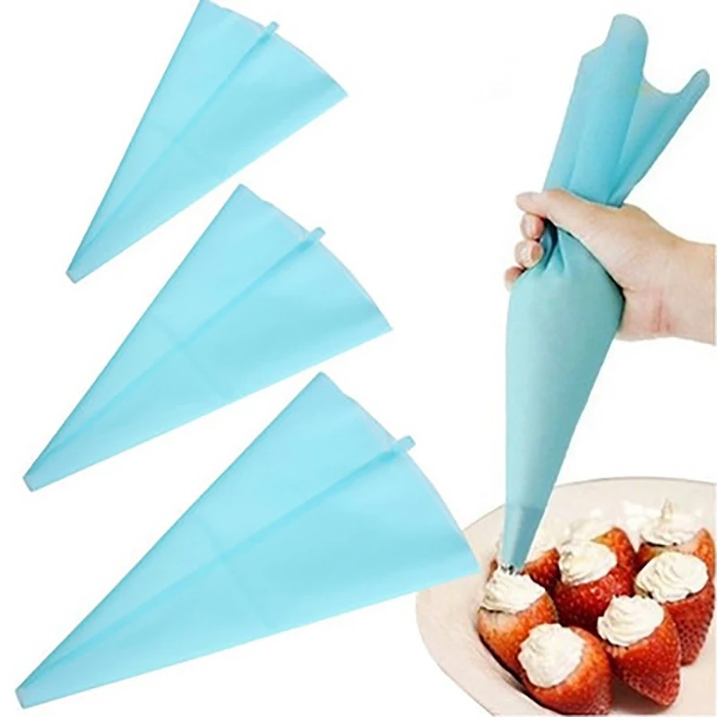 4 Sizes Silicone Icing Piping Cream Pastry Bag Reusable DIY Confectionery  Kitchen Accessories  Cake Decorating Baking Tools