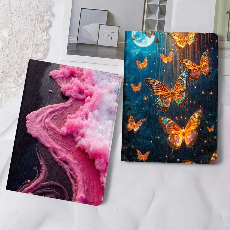 

Pink Cloudy River Flow Tablet Case For Samsung Tab Galaxy S6 S11 A A7 A8 A9 A11 10.1 10.4 10.5 Plus Lite Gift