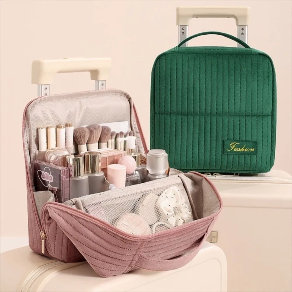 

Convenient Portable Makeup Bag Large Capacity Multi-Compartment Cosmetic Organizer Multifunctional Storage Bag Travel