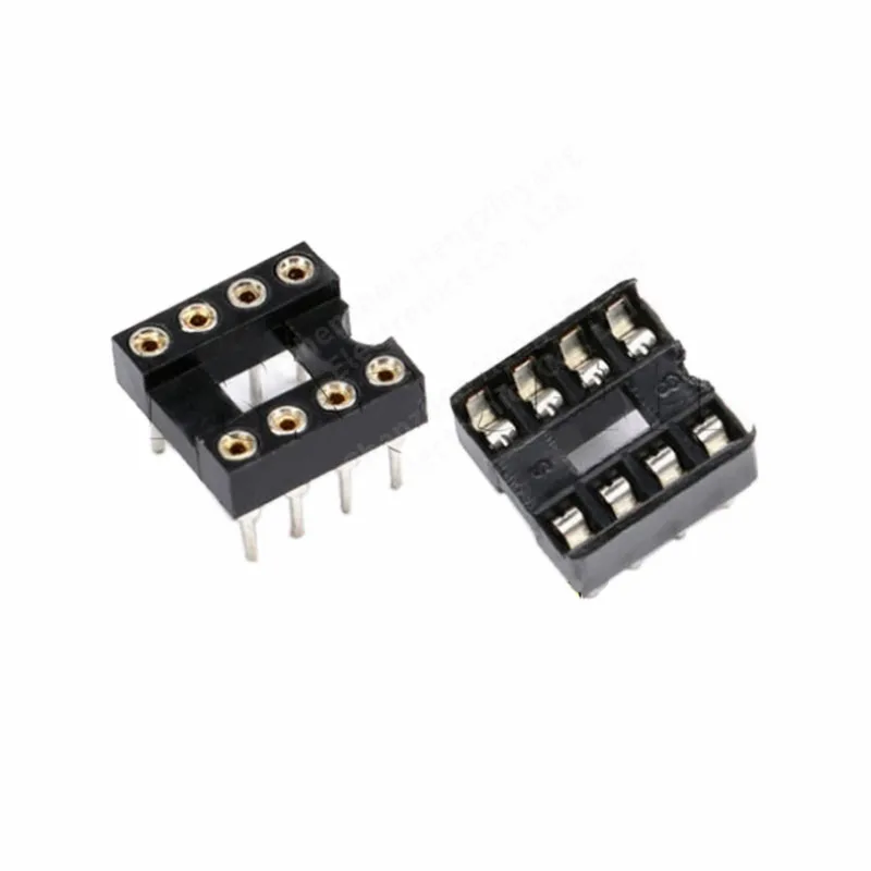 20PCS package DIP-8 IC socket adaptor Welded IC connector Round hole square hole 8 pin 2.54MM