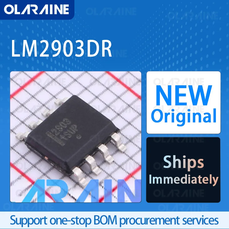 

10/50/100Pcs LM2903DR SOIC-8 original ic chip Analog comparators RoHS 2 Channel Voltage 30 V Current 200 uA