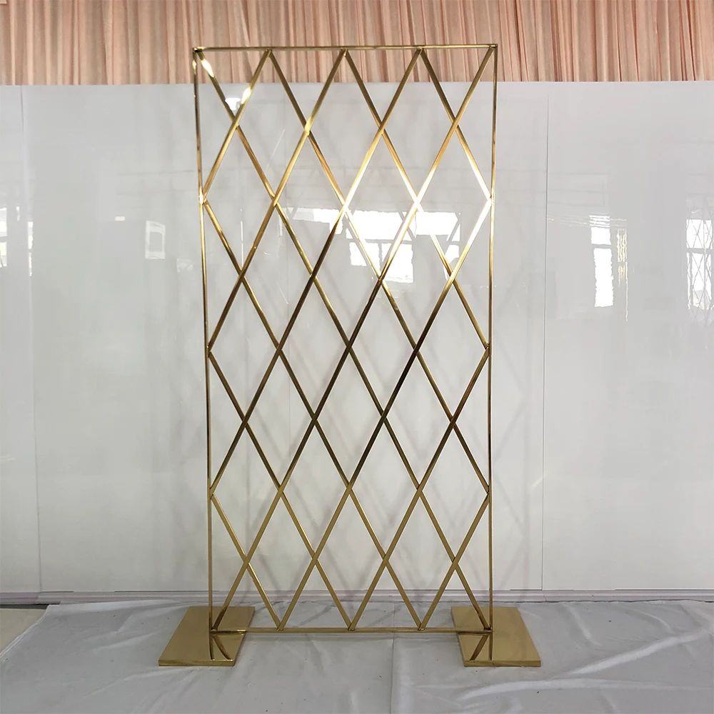 

Minimalist Stainless Steel Hot Sale Wedding Flower Panel Backdrop