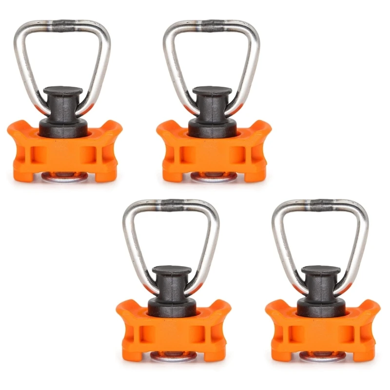 RV Boat Tie Down Anchor Single Stud Fitting L Track 1322LB Capacity with Stainless Steel Round Ring Hanging Hook Cargo Control view 4