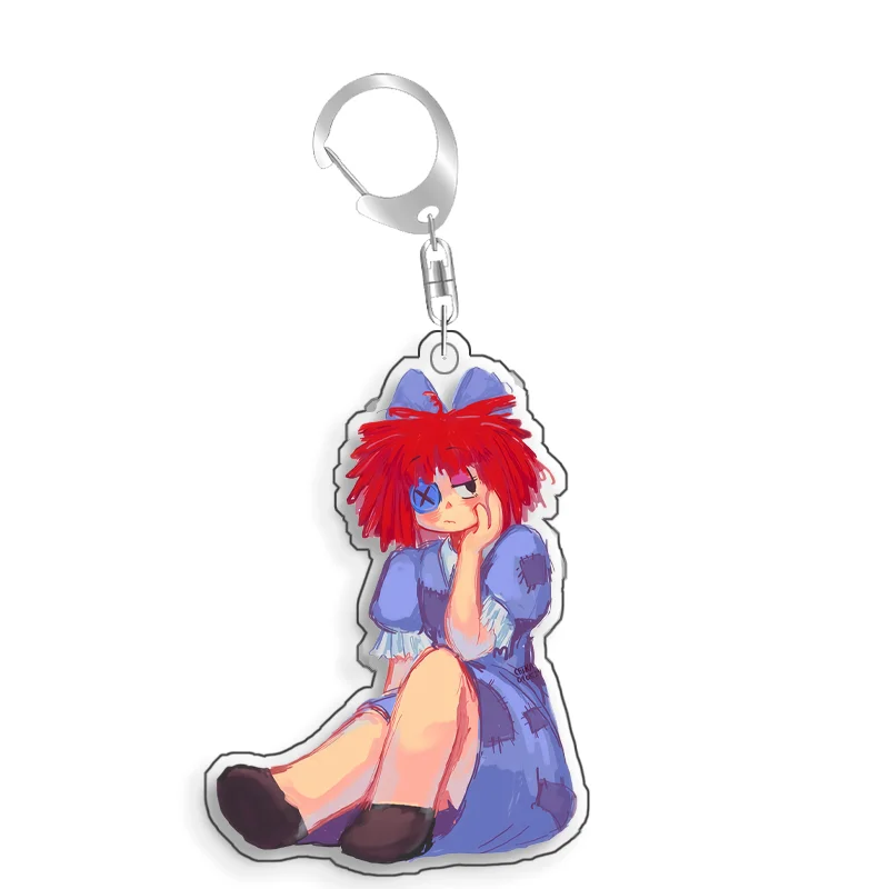 For The Amazing Digital Circus caine Jax Pomni Ragatha Gangle Acrylic Selfmade Cute Cartoon Anime Keychain Pendant Toy Gifts 5cm - view 4