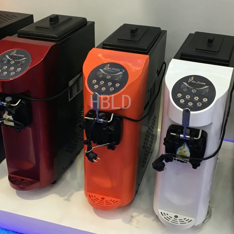 Single Head Mini Ice Cream Machine Fully Automatic Small Size Strawberry Flavor Cone Maker for Home Use