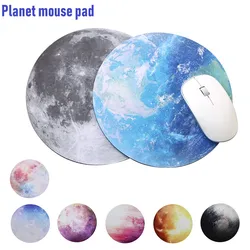 Moda ay fazlı Planet Retro Mouse Pad yuvarlak bilgisayar Mouse Pad oyun Mouse Pad Pc dizüstü bilgisayar masası Macbook Pro mouse Pad