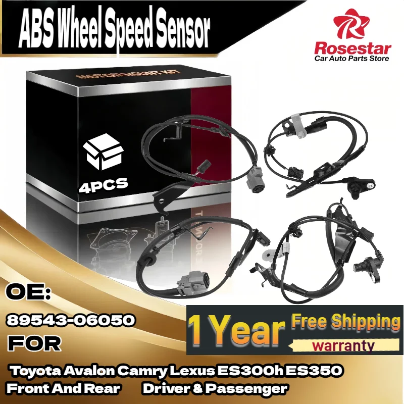 

4 шт. передний и задний датчик скорости колеса ABS 89542-06120 89542-33100 89542-33110 для Toyota Avalon 2013-2015 Camry Lexus Совершенно новый