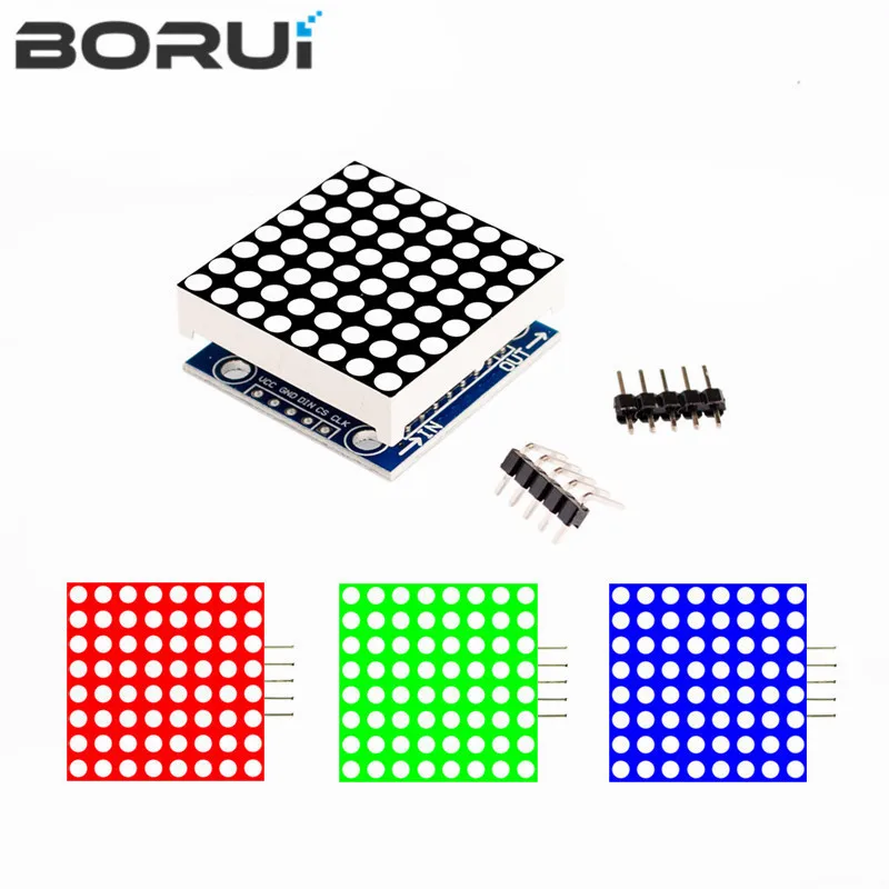 MAX7219 dot matrix module microcontroller module display module finished goods , Can be together for arduino programming