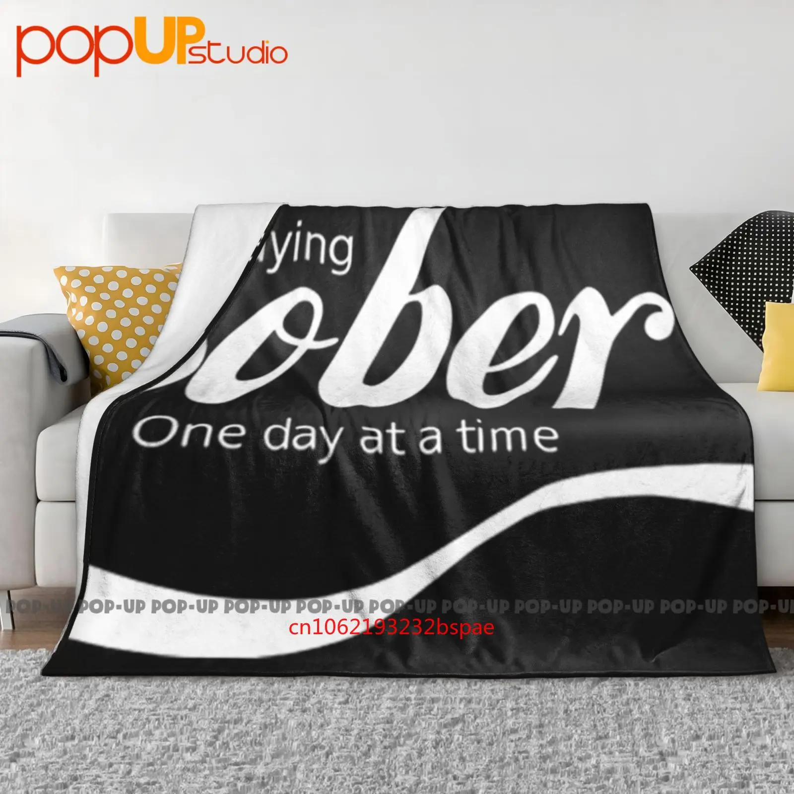 Stay Sober Un día a la vez Cola Manta ultrasuave Edredón Funda de sofá de invierno Fundas de cama