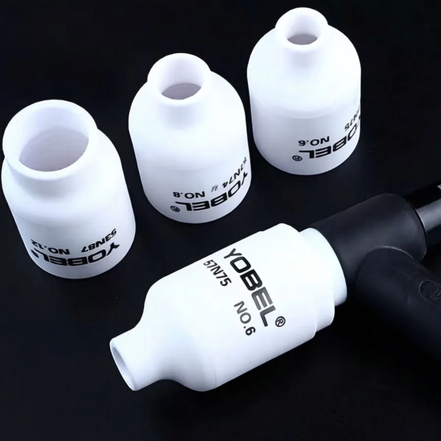 2026-Argon arc welding ceramic nozzle with mesh connection body, fluid conducting needle clamp tube WP26