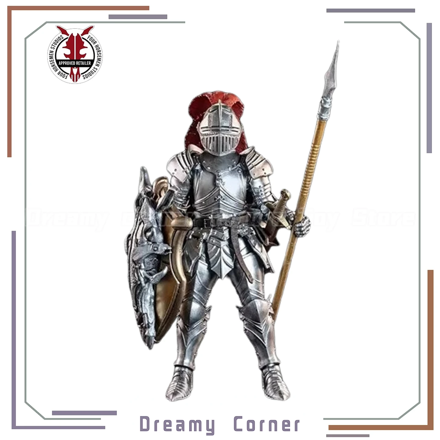

【In Stock】Original Four Horsemen Mythical Legion 10th Anniversary Silver Knight 1/12 Scale Action Figure Model Toys