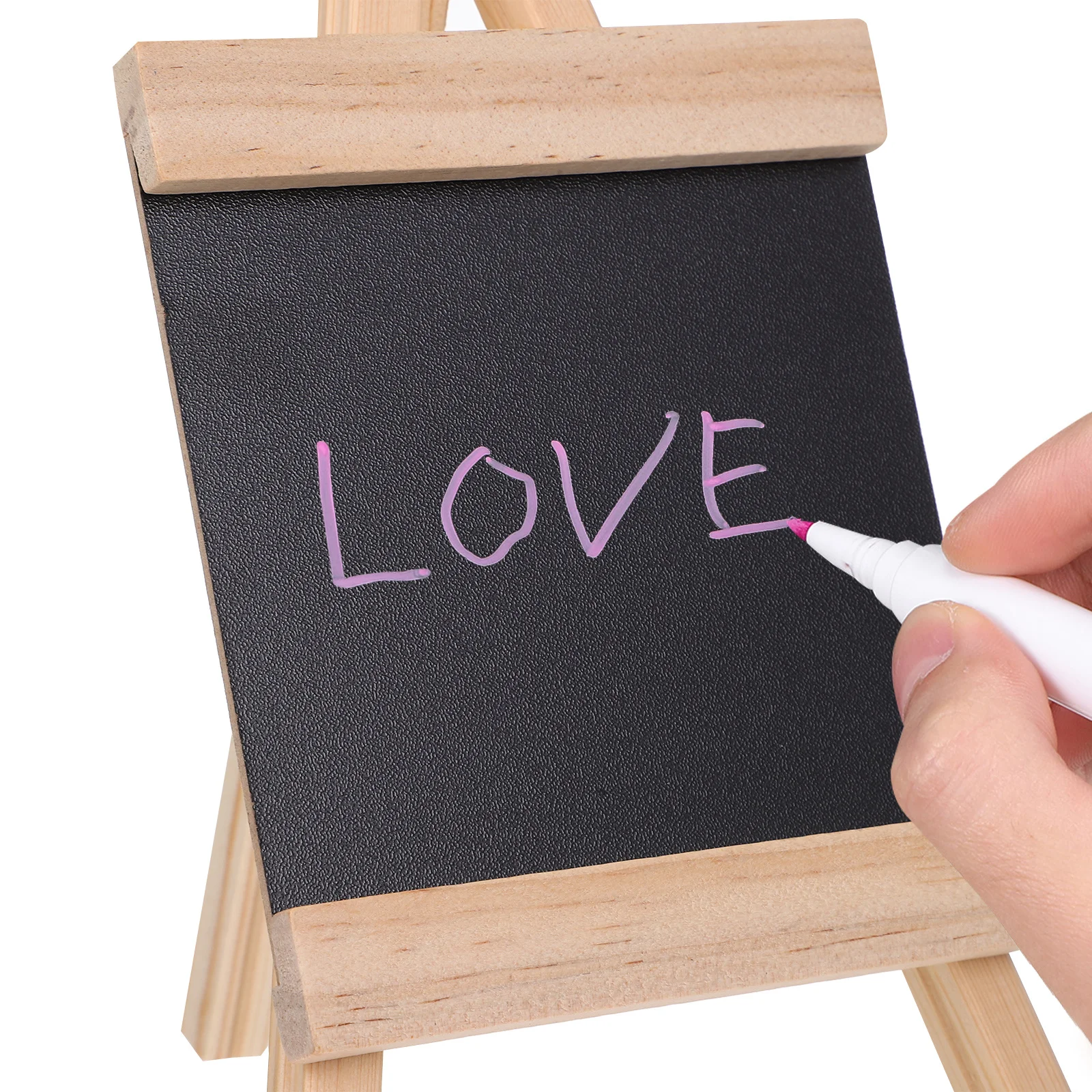 1pcs Small Chalkboard Wooden Blackboard Tabletop Sign For Restaurant Dessert Menu Board Chalk Board Easel Stand Chalkboard Signs