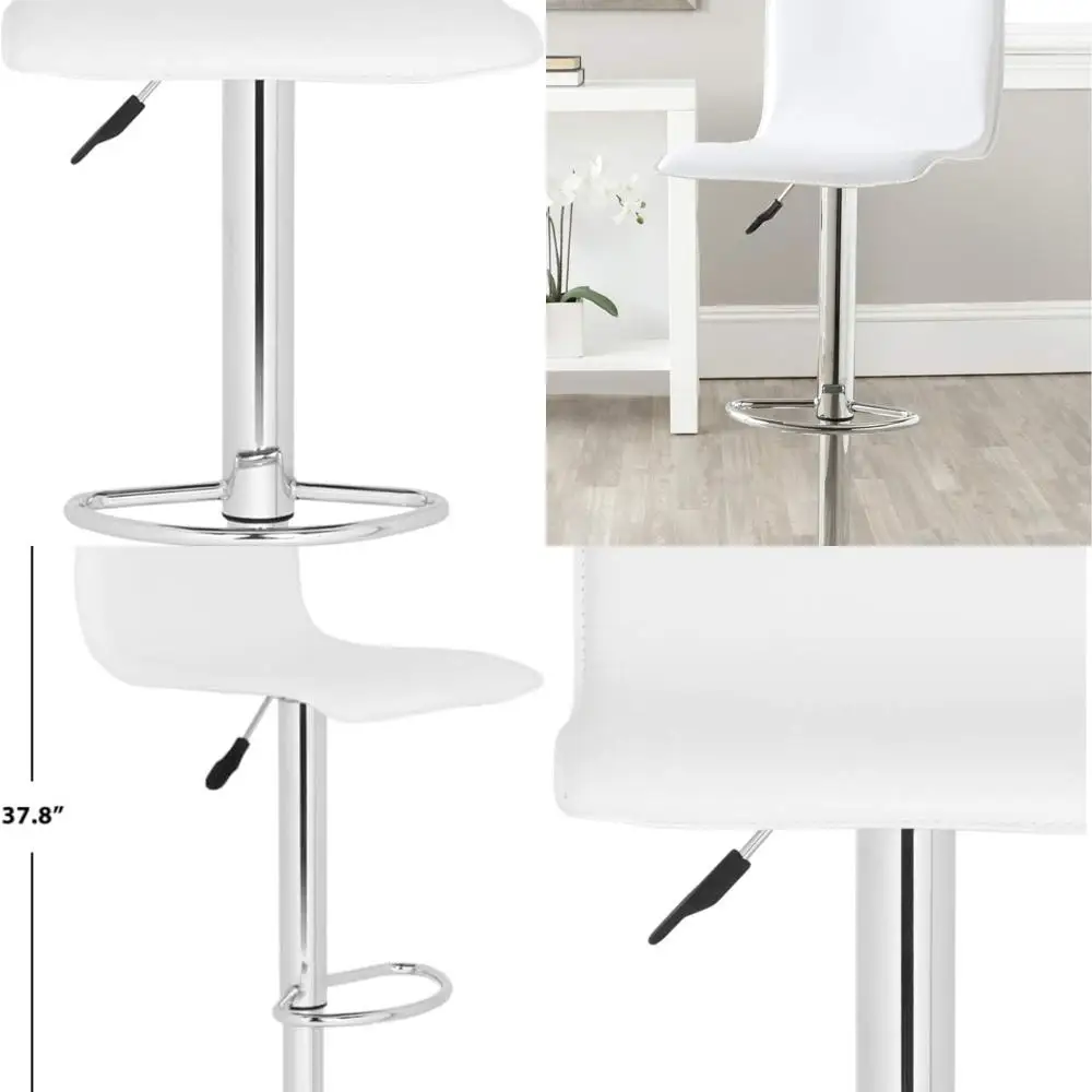 

Поворотный барный стул с регулируемой высотой, белый, газлифт, 23,2-29,5, домашняя коллекция от Magda