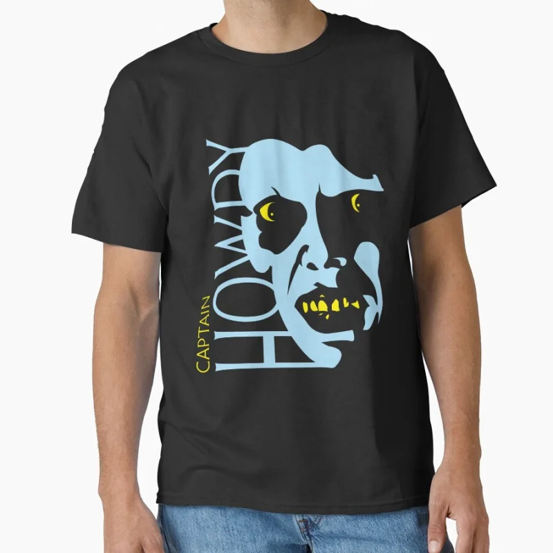 

Captain Howdy Retro horror movie The exorcist Pazuzu face creepy demon Scary halloween Gift T shirt mens large size Tops