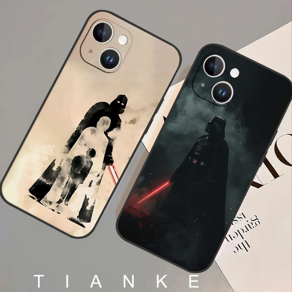 Cool A-Anakin S-Skywalker funda de teléfono para Iphone 16 15 11 13 14 Pro Max 7 8 Plus X Xr Xs Max 12mini funda negra