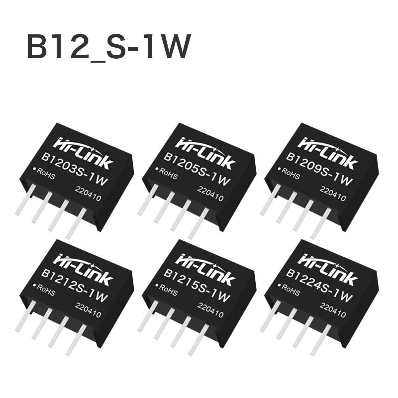 Hi-Link B12_S-1WR3 1W 3.3V/5V/9V/12V/15V/24V DC-DC Power Converter Module 1500V 10.8-13.2V