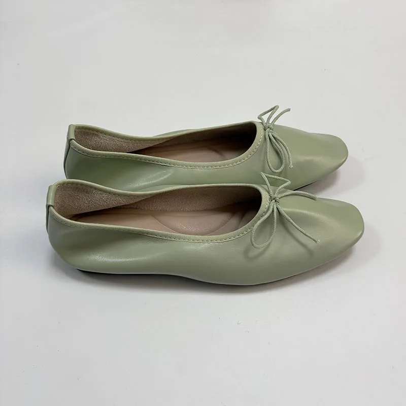 Plus Size 43 Modische Weiche Slip-On Schuhe für Damen, Lässige Ballerinas mit Schleifenknoten, Damen Tanzschuhe, Neu – Detail 9