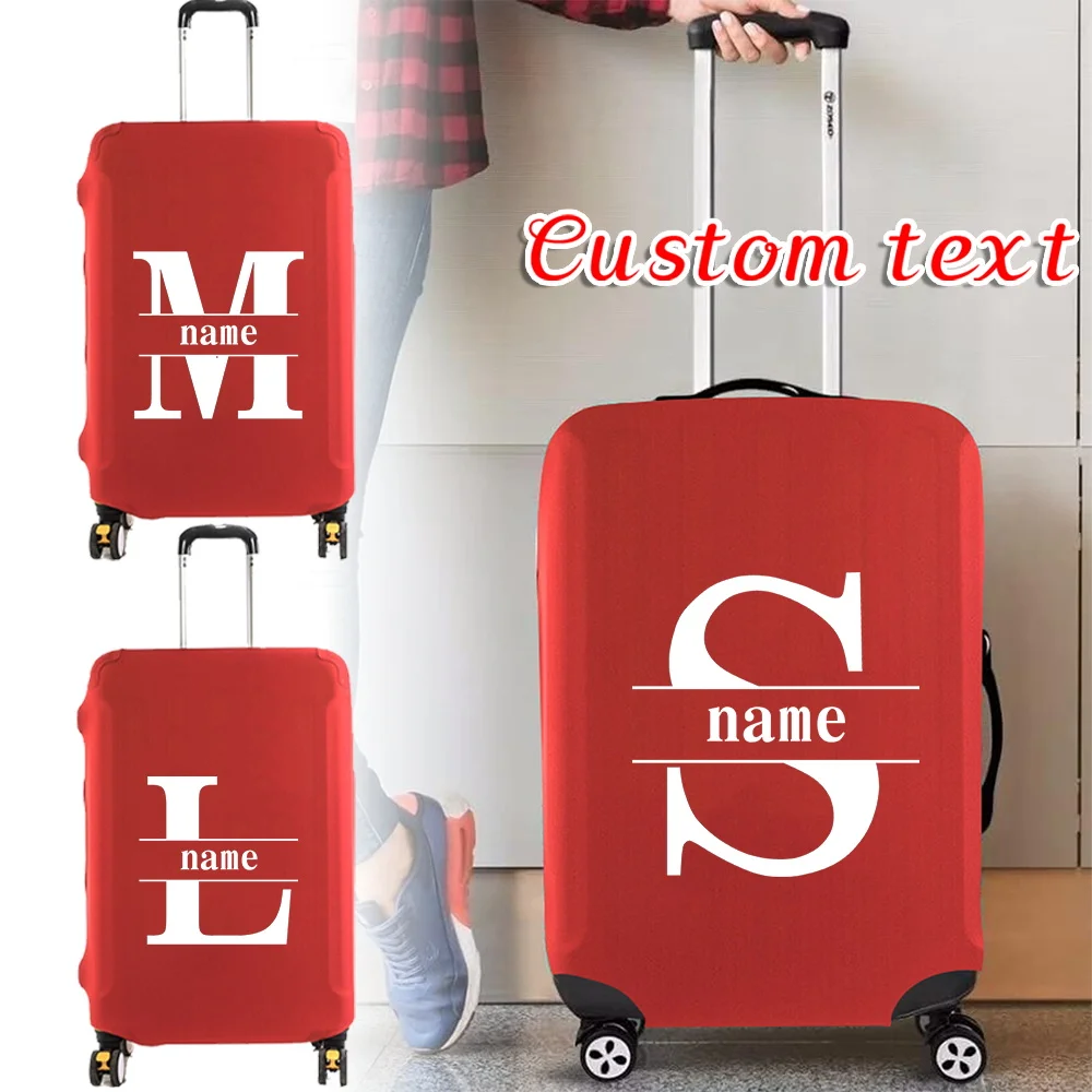 

Чехол на тележке с индивидуальным именем, 18-32 дюйма, эластичные чехлы для багажа, модный протектор, дорожные аксессуары, моющийся пылезащитный чехол