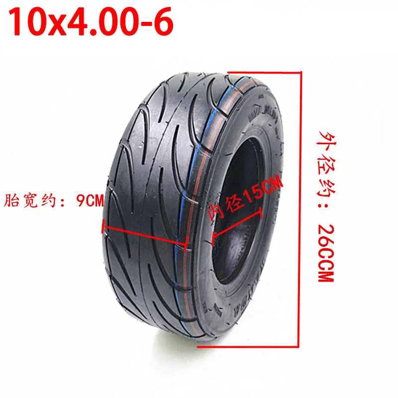 

10x4.00-6 Vacuum Tire 10 Inch Tubeless Wanda Tyre for Electric Scooter Parts