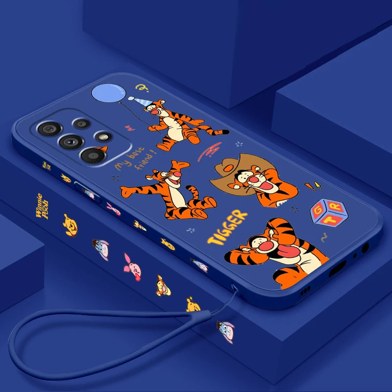 

Tiggo Disney Cartoon Fashion Liquid Left Rope For Samsung Note 20 10 A54 A31 A14 A03 A22 A34 A04 A24 A25 Ultra Plus 5G TPU