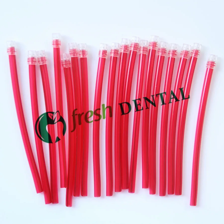 100PCS Dental Disposable Saliva Ejector PVC Low Volume Suction Aspirator Color Saliva Suction Tube SL406 for Dental Procedures