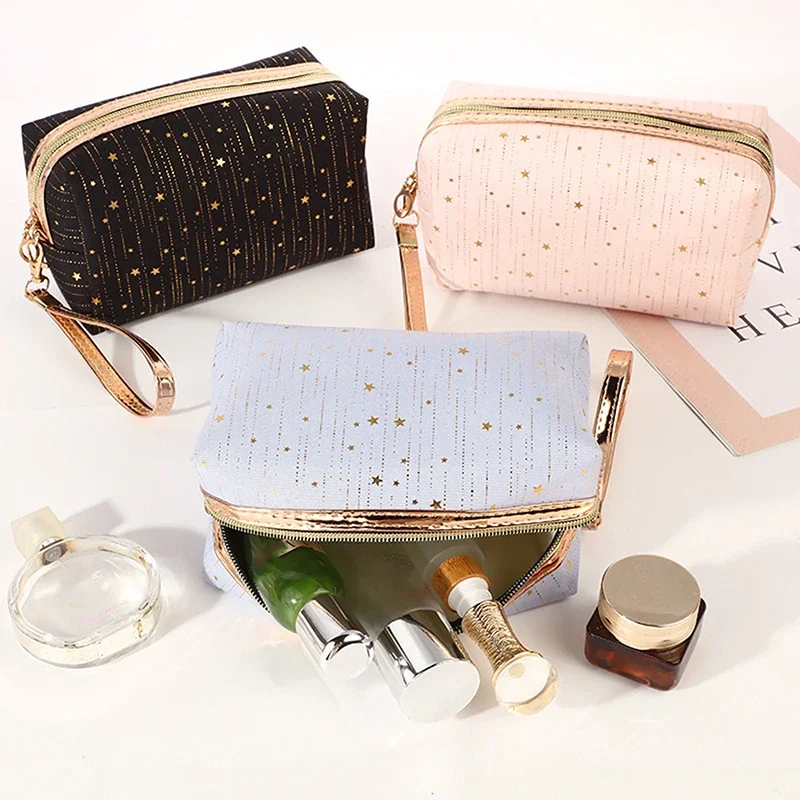 Napkin Women Make Up Bag Bling Stars Pouch Wash Toiletry Bag Travel Ladies Makeup Bag Tampon Holder Organizer