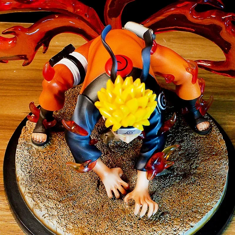 

20cm Naruto Anime Figure Uzumaki Naruto Nine Tails Action Figures PVC Statue Kawaii Model Toy Doll Children Collection Gift