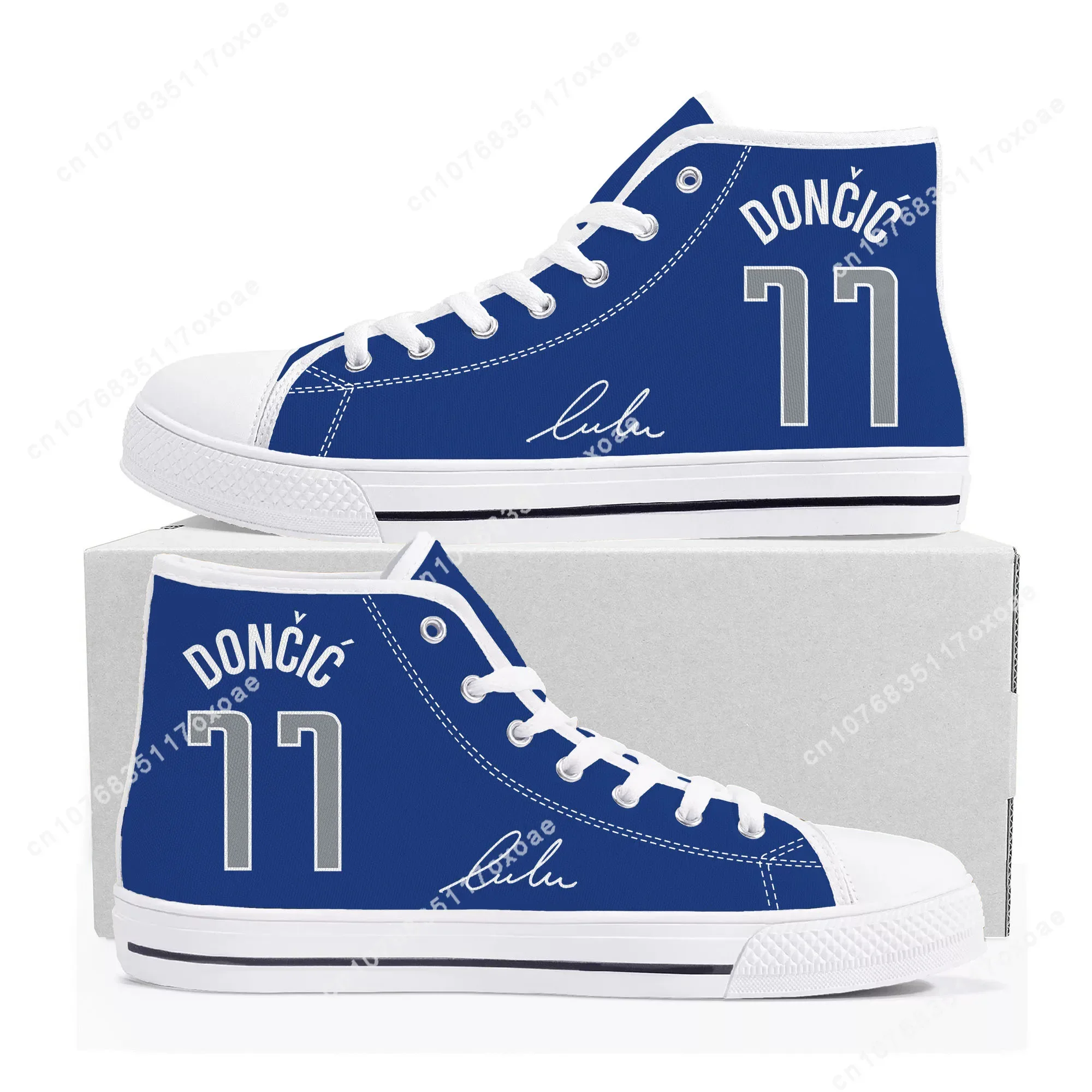 

Dallas basketball High Top Sneakers Mens Womens Teenager High Quality Luka Doncic NO 77 Canvas Sneaker Shoe Custom Shoes