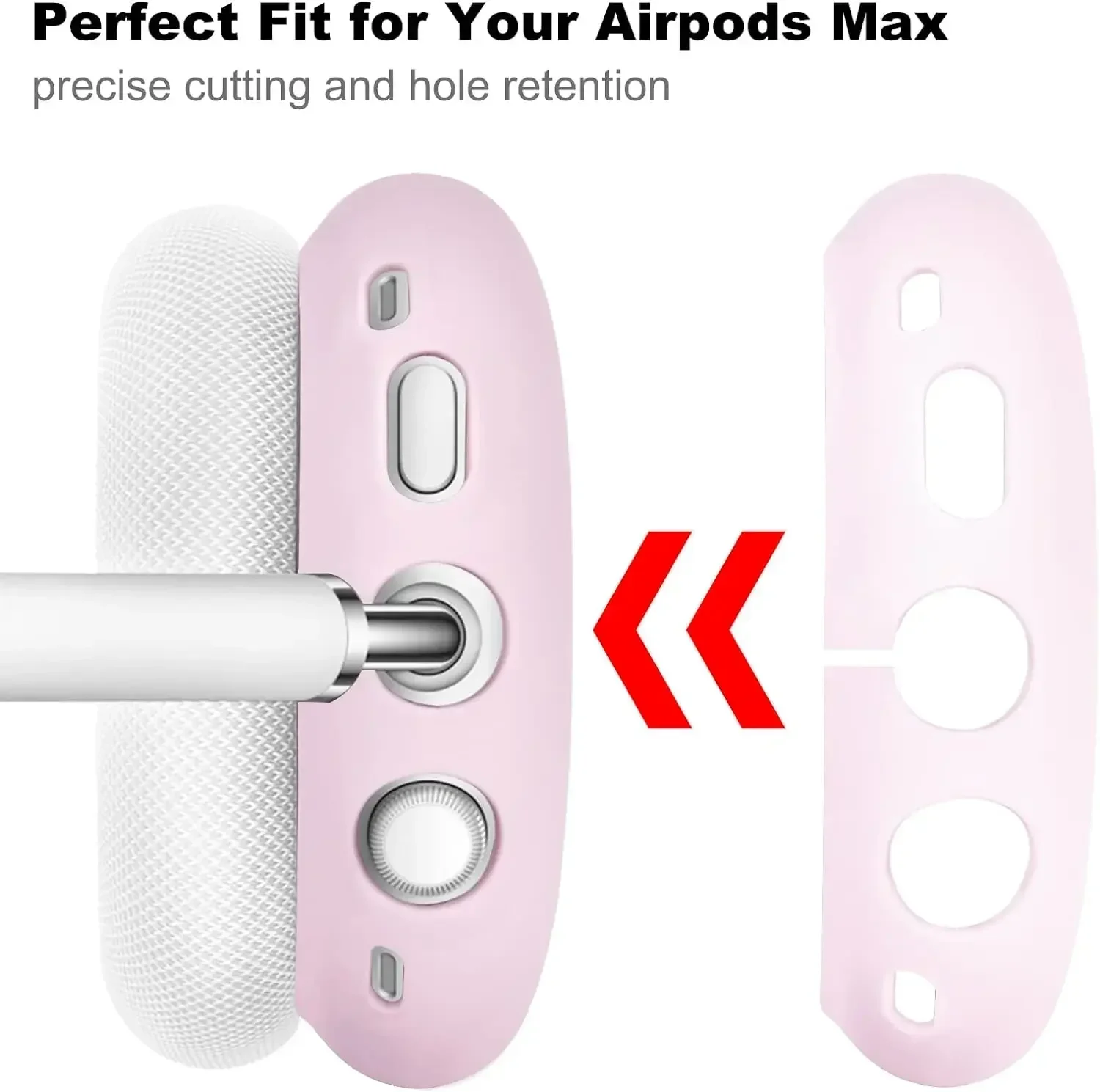 Silikonowe etui na słuchawki AirPods Max, silikonowe obudowy na akcesoria Apple AirPods Max