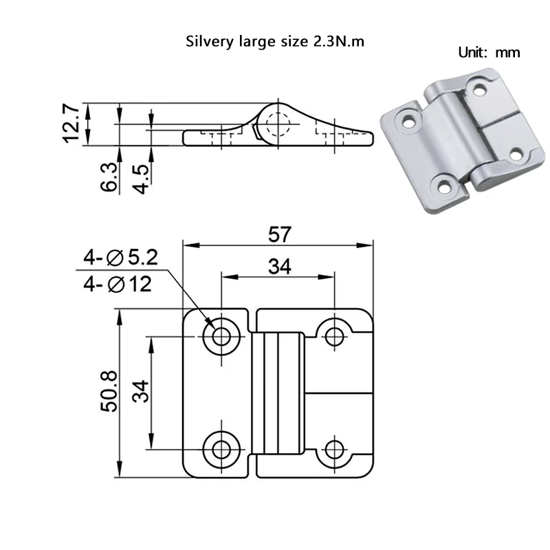 1 stks Zinklegering of Aluminium Constante Koppel Scharnier met Elke Stop Demping As Ingeindustriële Apparatuur Scharnier