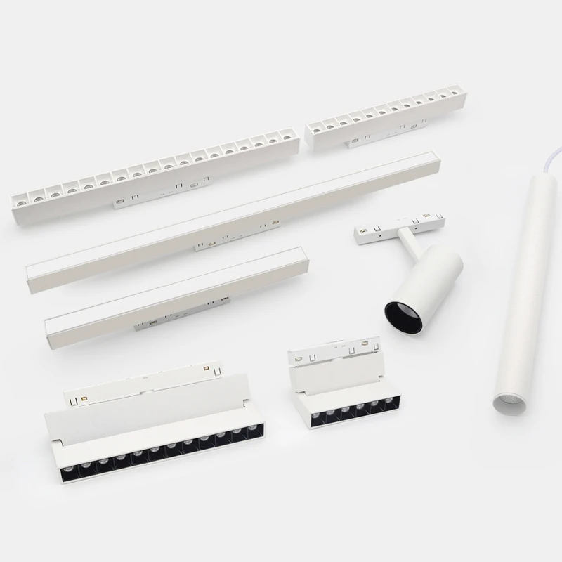 Indoor Lighting White Surface Mounted Magnetic Track Light Hotel Living Room Lamp Anti-Glare Wall Washers Ceil LED Light Lamp