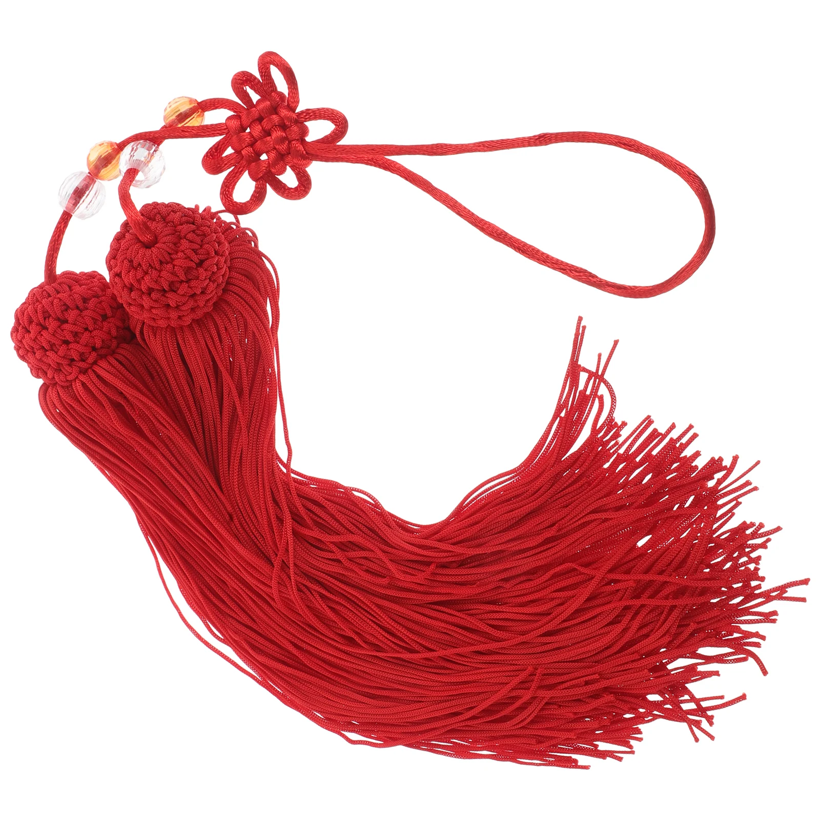 Colgante de punta decorativa con borla de espada de seda de hielo para espectáculo de danza marcial, accesorios chinos Hanfu, accesorios de Fitness