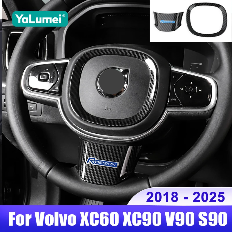 

Frame For Volvo XC60 XC90 V90 S90 2018 2019 2020 2021 2022 2023 2024 2025 Car Steering Wheel Button Trim Cover Accessories