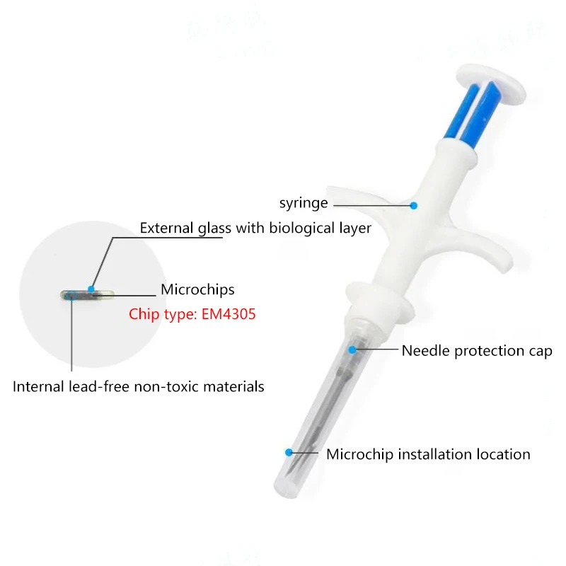 Pet Animal Microchip Syringe Dog Microchip Pet Chip Animal Chip Syringe Handheld Microchip Pet Scanner Pet ID Reader Chip