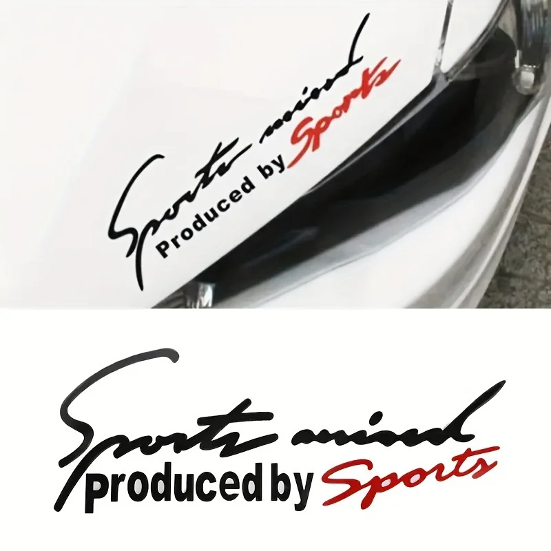 1pc Car Light Eyebrow Sticker, Sport Letter Sports Body Decal Personality Hood Car Sticker Machine Cover Modification Sticker
