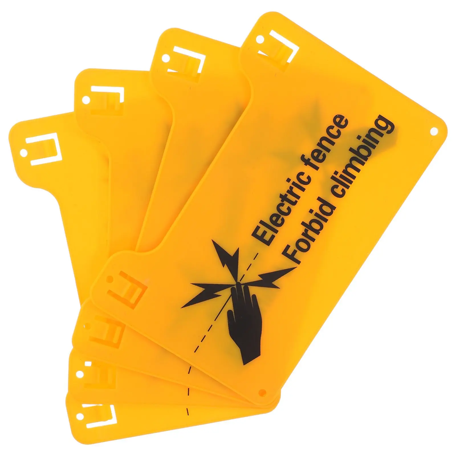 4 Pcs Electronic Fence Warning Sign Electric The Voltage Pvc Shock Sticker Yard