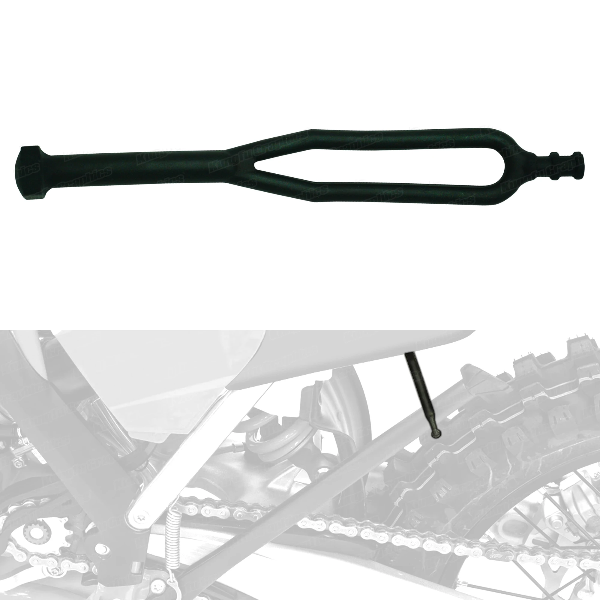 Soporte lateral para moto de cross, soporte de goma, correa de batería para KTM SX SXF XCXCF EXC XCW/para Husqvarna TE FE TC FE TX FX FS, negro