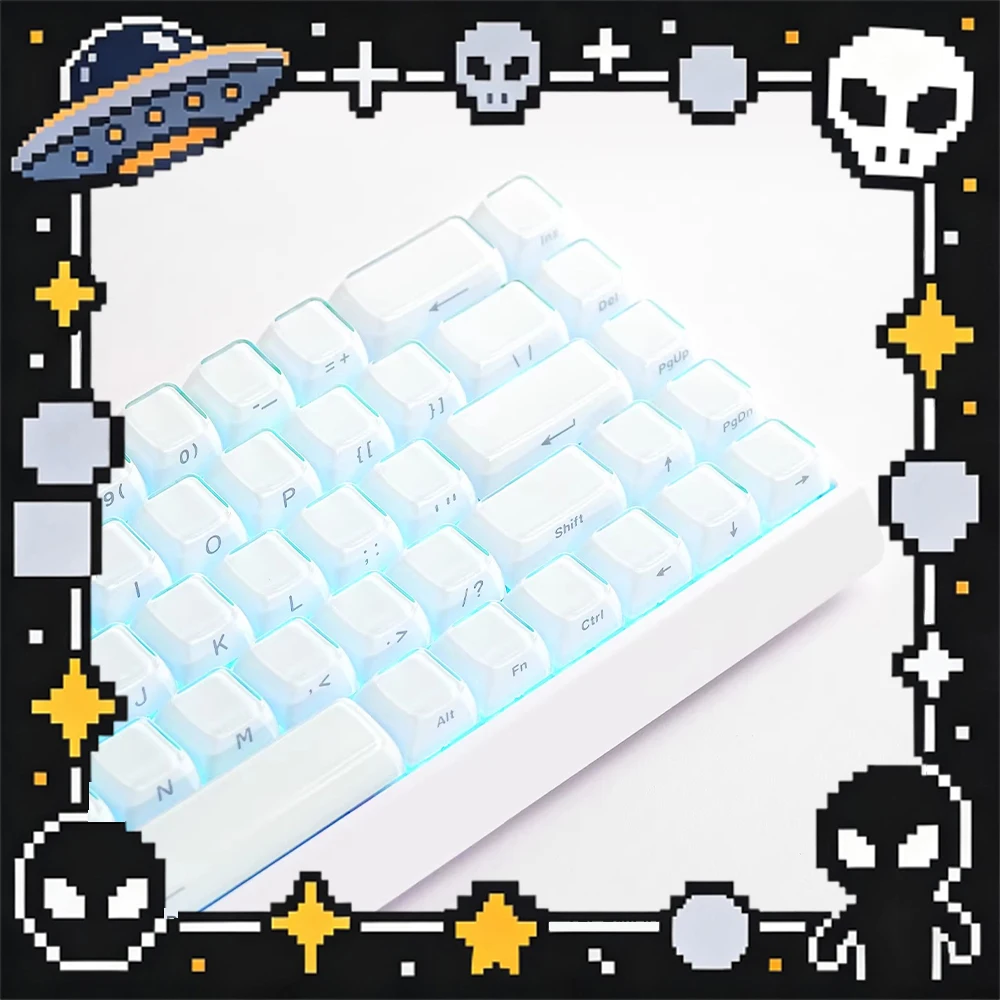 

Клавишные колпачки TITANNATION Crystal Jelly 2.0 для ПК с боковой гравировкой, магнитные, для клавиатур с магнитными осевыми переключателями, высота MDA, аксессуары для ПК, подарки