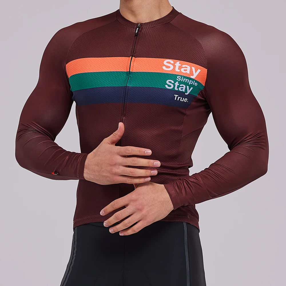 Santic-Maillot de cyclisme à manches longues pour homme, vêtements de vélo de route confortables, printemps, M1C01125