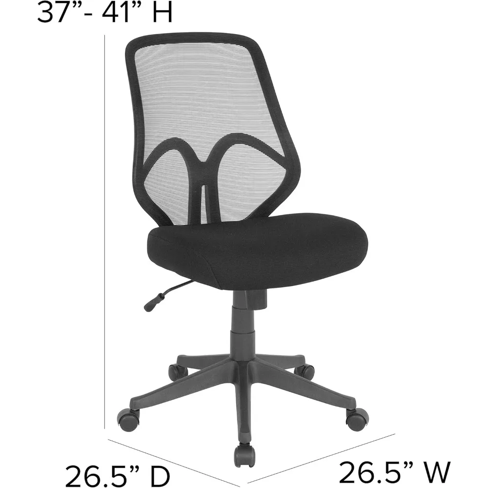 كرسي مكتب شبكي أسود عالي الظهر من سلسلة Flash Furniture Salerno #3