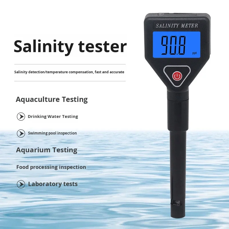 

Handheld Digital Microcomputer ABS Salinity Meter Seawater Food Beverage Analyzer Concentration Meter 1 Year Warranty