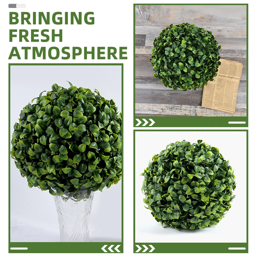 

Artificial Eucalyptus Plastic Home Decor Hanging Plant Balls Faux Topiary BallsGrass Balls Lifelike Design