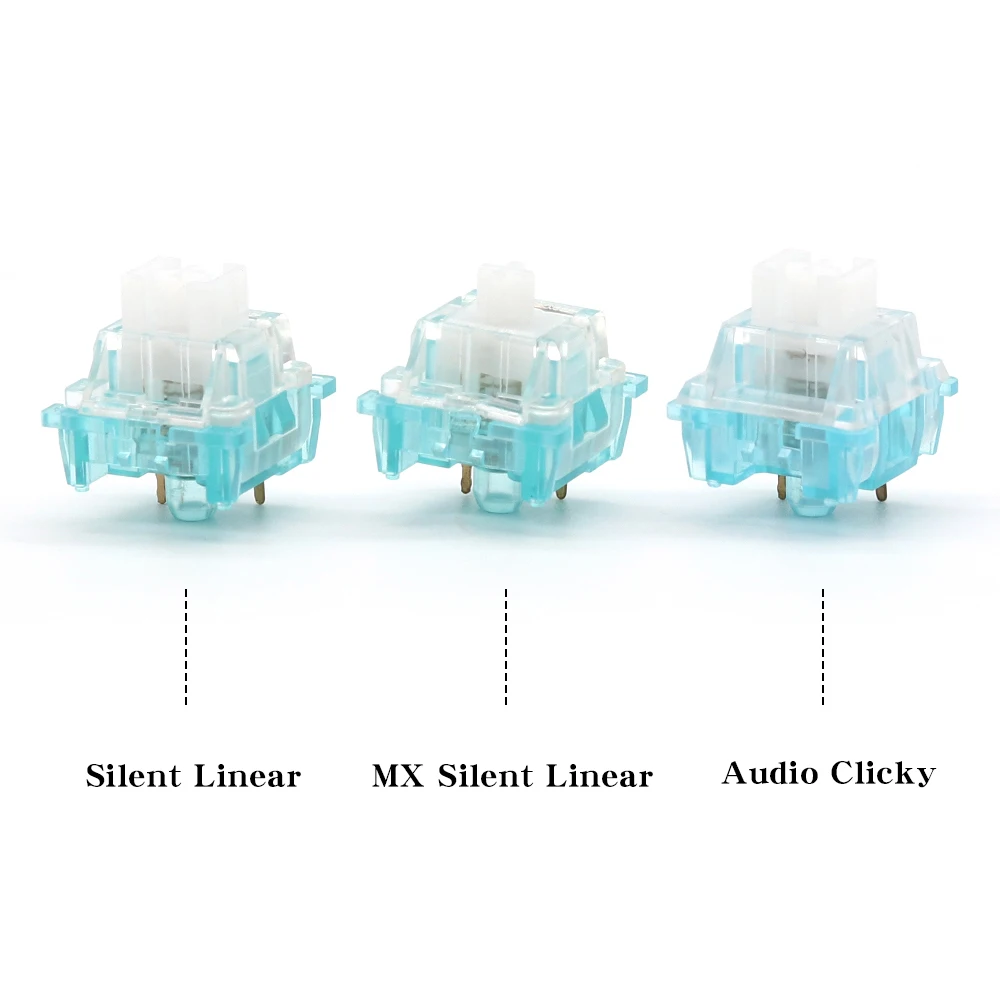 Outemu Ocean Linear Clicky Switches 3Pin MX Silent 45g 55g RGB SMD Hot Swappable for Mechanical Keyboard Gaming Office Custom